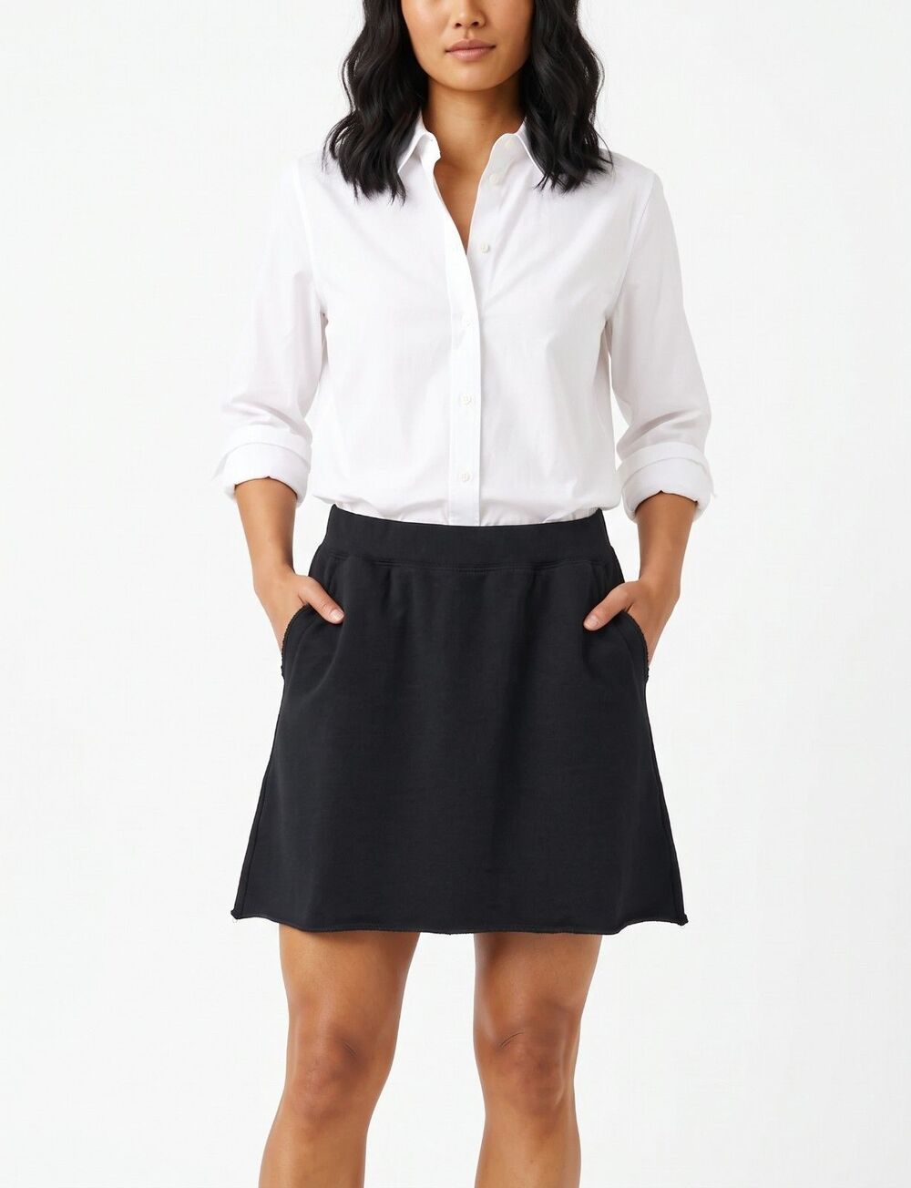 Frank & Eileen Kennedy A Line Skirt Womens M British Royal Navy Cotton Terry EUC